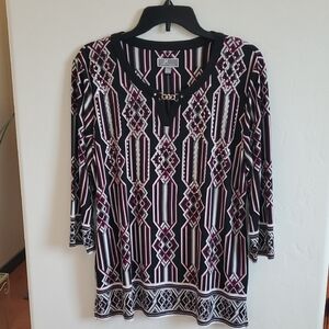 Embellished Top 3/4 Sleeve Multicolor PXL